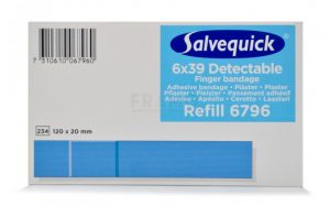 Vingerpleister Salvequick 6796 navulling detectable vingerstrips per doos à 6 stuks